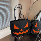 Halloween Messenger Bag – Shoulder bag in Black and Orange Spooky Style