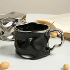 CreArt Mug – Handmade Ceramic Coffee Mug with Unique Crinkled Design