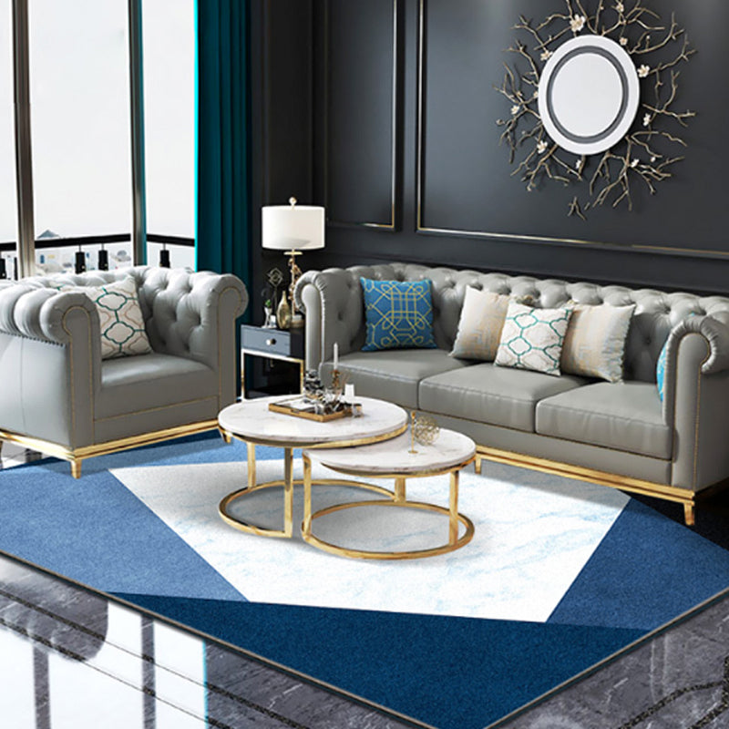 Novelty Colorblock Area Rug Multicolor Polyester Rug Stain Resistant Non-Slip Carpet for the Living Room