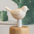 NordicDome - Metal and Wood Wall Lamp with Bird for the Children's Room