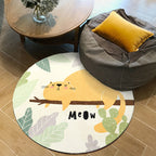 Shady Animal Indoor Rug Soft Color Cartoon Rug Polypropylene Machine Washable Rug for the Children's Room