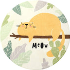 Shady Animal Indoor Rug Soft Color Cartoon Rug Polypropylene Machine Washable Rug for the Children's Room