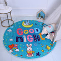 Beautiful cartoon rug for indoors, multicolored animal pattern rug, washable, pet-friendly, non-slip rug for the children's room
