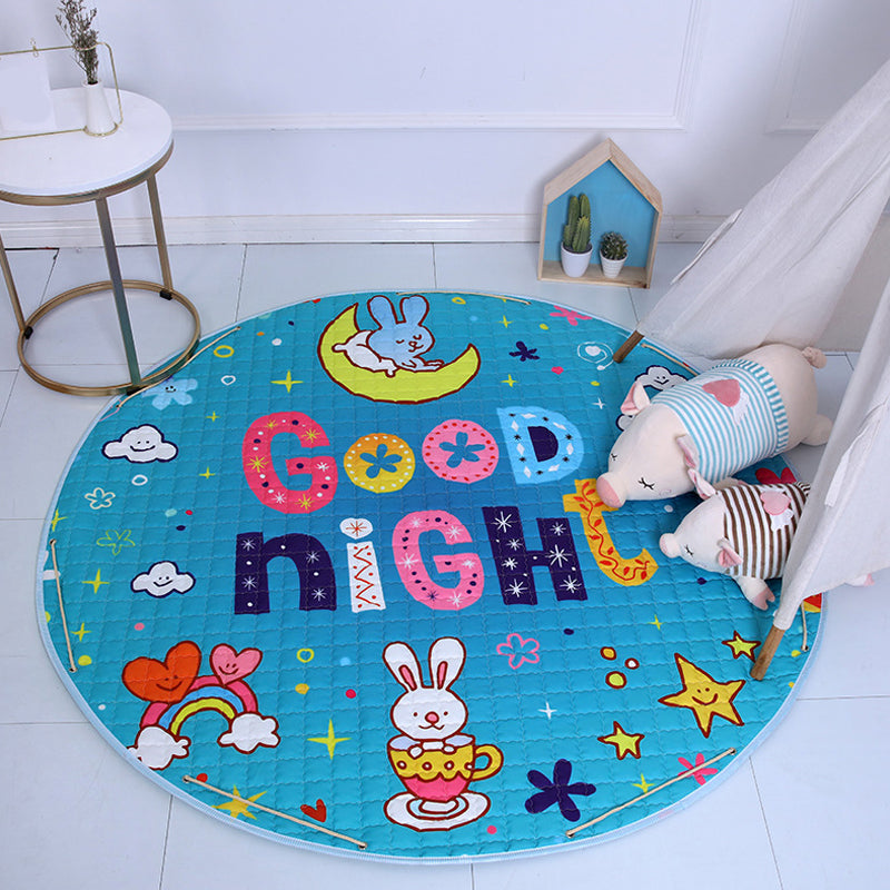 Beautiful cartoon rug for indoors, multicolored animal pattern rug, washable, pet-friendly, non-slip rug for the children's room