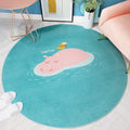 Cartoon Kids Room Rug Soft Color Wild Animal Rug Synthetic Anti-Slip Back Area Rug
