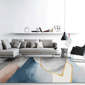 Industrial abstract patterned rug gradient color synthetic rug stain resistant washable non-slip rug for home