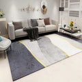 Steampunk Living Room Carpet Dark Color Line Art Abstract Carpet Polyester Non-Slip Background Carpet for Living Room