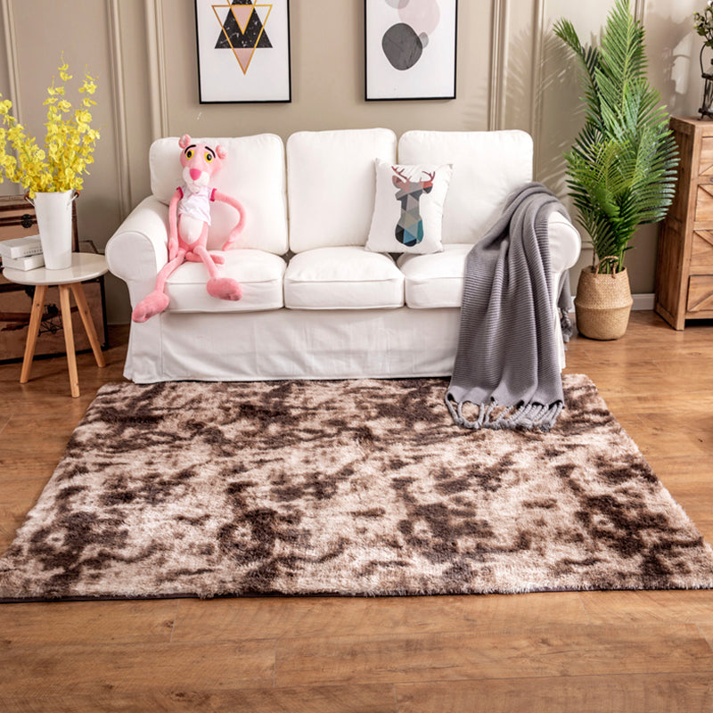 Creative Rust Metal Look Rug Pastel Color Industrial Rug Synthetic Non-Slip Backing Easy Maintenance Rug for Home