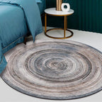 Casual Modern Rug in gray abstract wood grain pattern Rug Polyester machine washable Rug for living space decoration