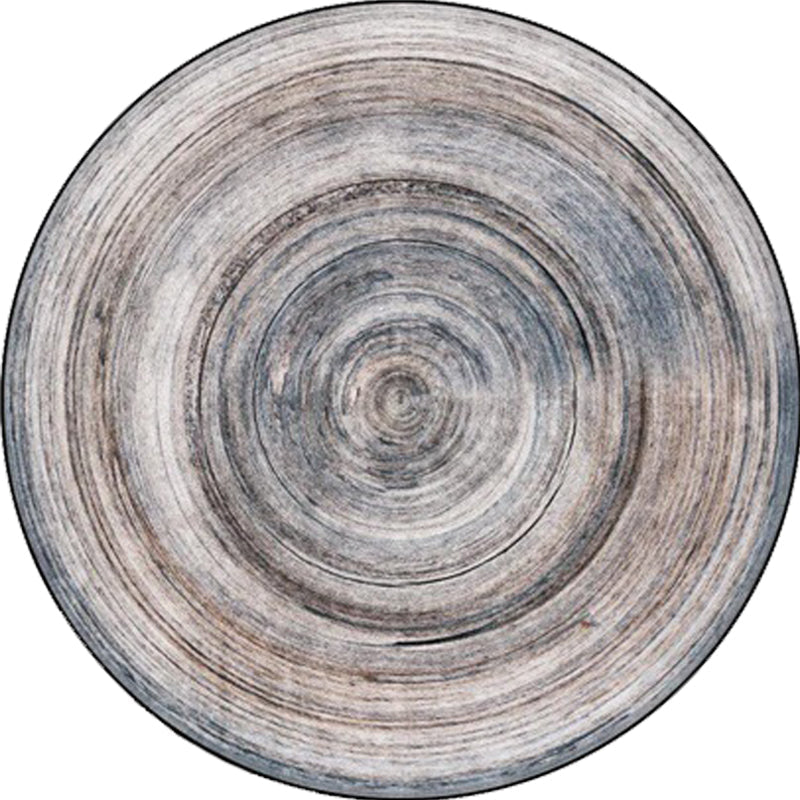 Casual Modern Rug in gray abstract wood grain pattern Rug Polyester machine washable Rug for living space decoration