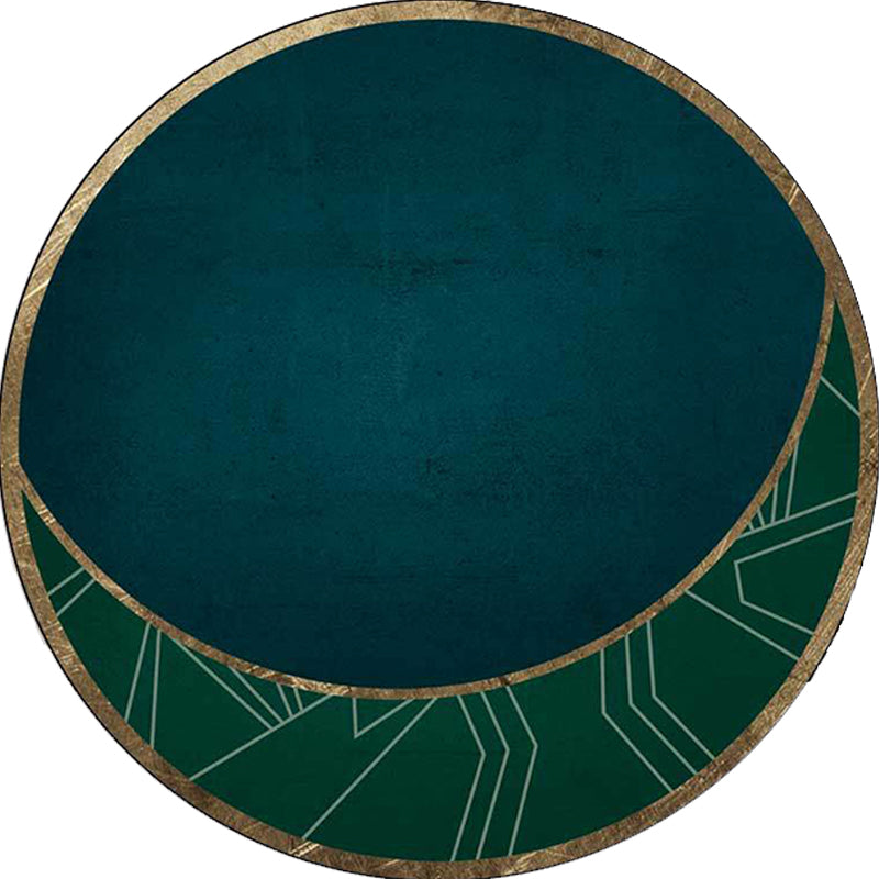 Modern living room carpet in green color box moon print carpet polyester machine washable carpet