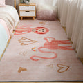 Fun Cartoon Rug Soft Colors Fairy Tale Rug Machine Wash Non-Slip Rug for Children's Room