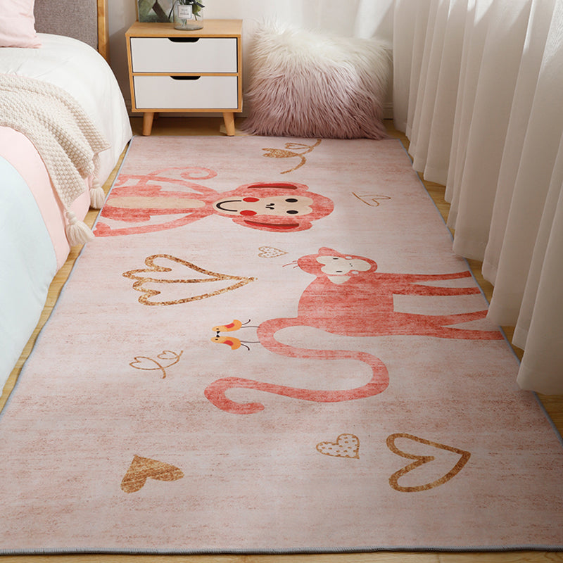 Fun Cartoon Rug Soft Colors Fairy Tale Rug Machine Wash Non-Slip Rug for Children's Room