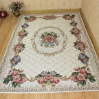 Bud printed rug polyester traditional indoor rug non-slip washable pet-friendly rug for living room