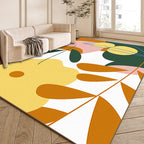 Modernist Color Block Carpet Multi-Color Polyester Area Rug Washable Non-Slip Back Indoor Rug for Drawing Room