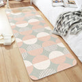 Unique Colorblock Striped Pattern Rug Multicolor Modern Carpet Polyester Washable Non-Slip Rug for Bedroom