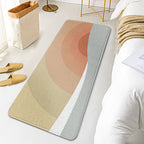 Casual Multi Colored Modernism Carpet Polyester Swirl Stripe Pattern Carpet Washable Pet Friendly Non-Slip Carpet for Bedroom
