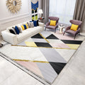 Modernist rug with multicolored geometric design pet-friendly polyester rug for the room