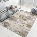 Industrial Style Rug with Colorful Cement Pattern for Indoor Pet-Friendly Polyester Area Rug