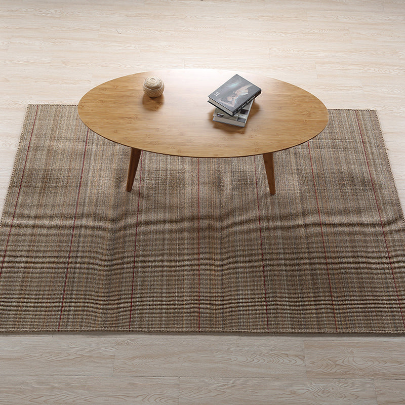 Simple Rural Rug Brown Solid Color Rug Pet Friendly Washable Non-Slip Rug for the Living Room