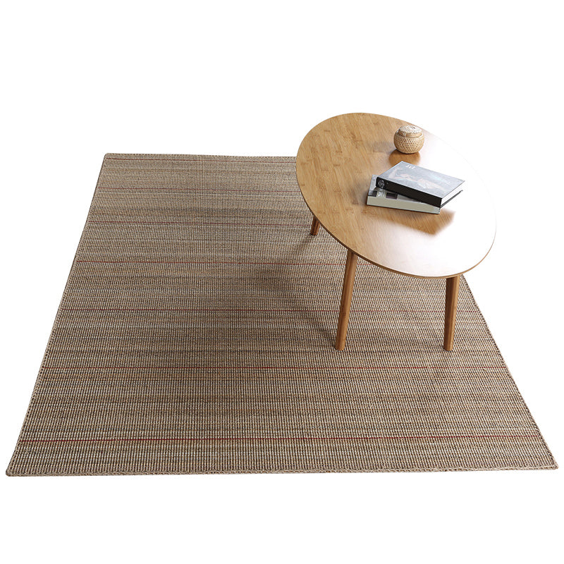 Simple Rural Rug Brown Solid Color Rug Pet Friendly Washable Non-Slip Rug for the Living Room