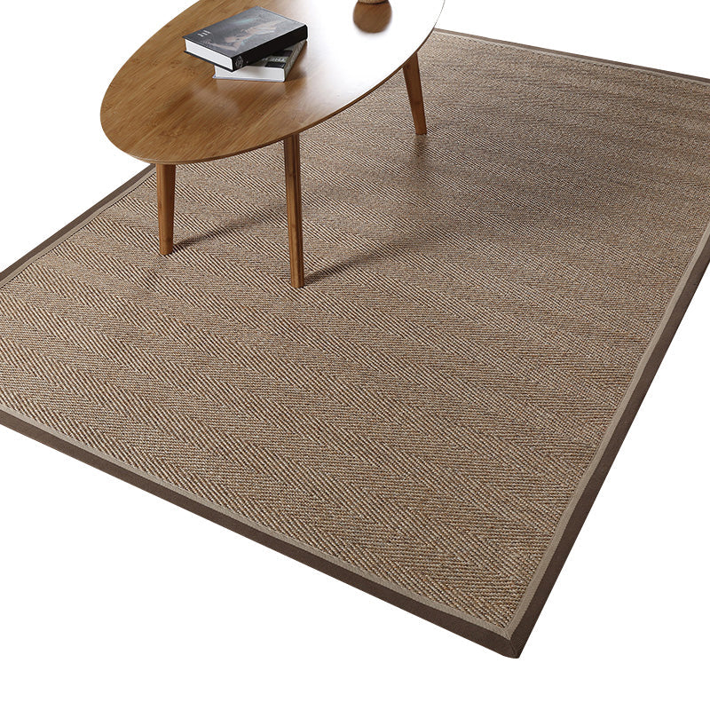 Stylish Country Carpet Brown Solid Carpet Animal Dry Washable Non-slip Rug for Living Room
