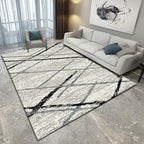 Ivory Bedroom Carpet New Arrival Geometric Diamond Pattern Carpet Polyester Washable Carpet