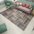 Novelty Living Room Rug in Brown Rectangular Print Rug Polyester Washable Rug