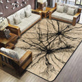 Light brown new arrivals carpet polyester abstract print carpet washable non-slip back carpet for the living room