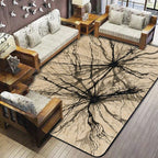 Light brown new arrivals carpet polyester abstract print carpet washable non-slip back carpet for the living room