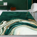 Large Bedroom Rug Modern Abstract Marble Pattern Area Rug Polyester Washable Rug