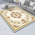 American controlled pattern carpet with striped multicolor polyester machine washable non-slip area rug for bedroom