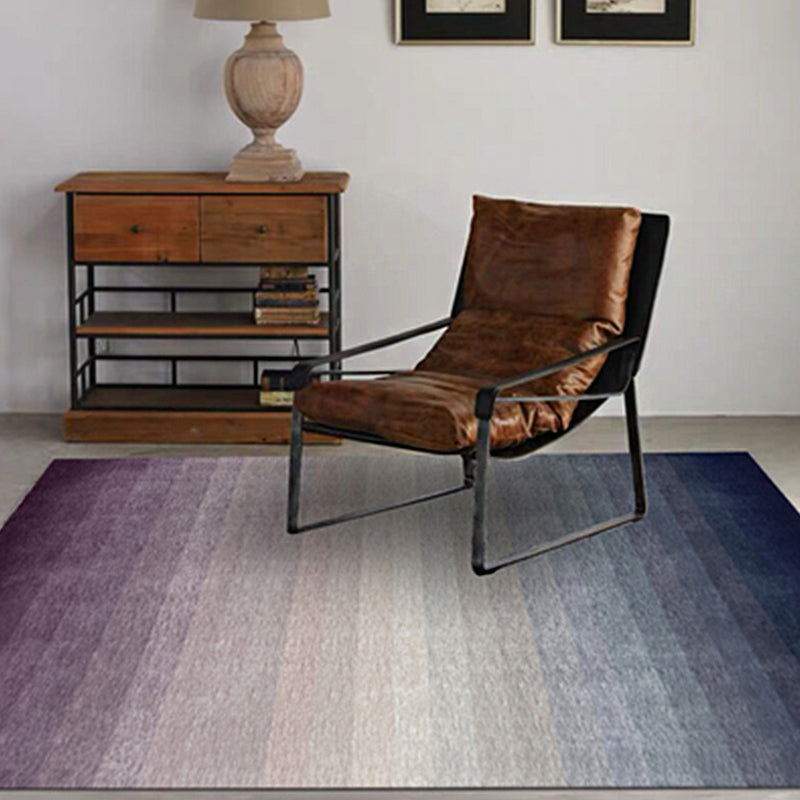 Modernist Ombre Pattern Rug Multicolored Polyester Rug Non-Slip Back Washable Pet-Friendly Rug for the Bedroom