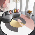 Green circles pattern carpet polyester modern rug washable non-slip pet-friendly rug for the living room
