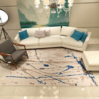 Creative abstract rug multicolored modernism rug polyester pet-friendly washable non-slip rug for the bedroom