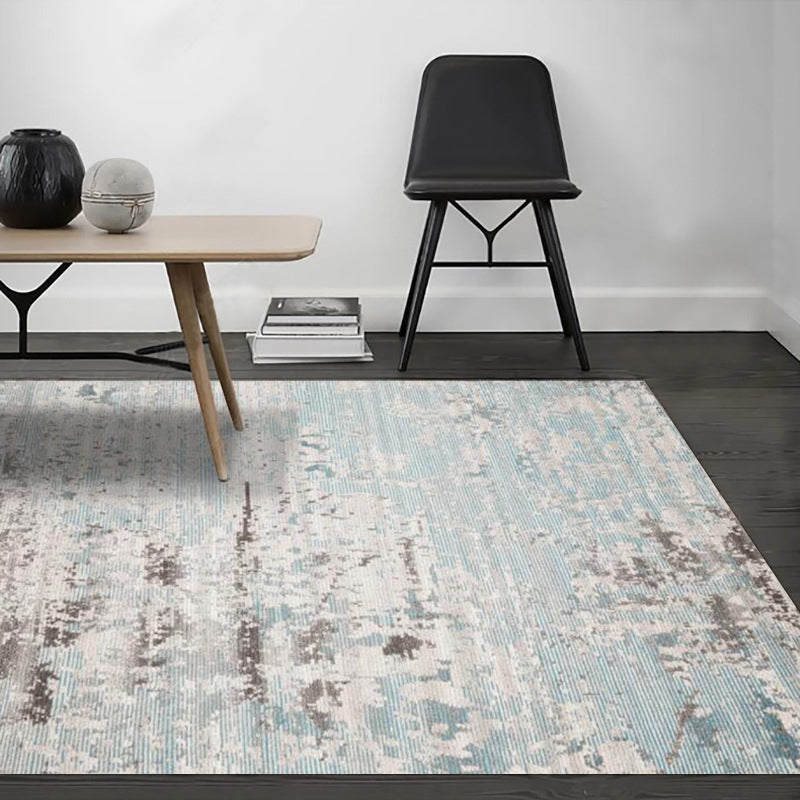 Stylish Abstract Area Rug Multicolor Industrial Rug Polypropylene Pet-Friendly Washable Non-Slip Indoor Area Rug for Bedroom