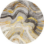 Creative Northern Rug Multi Color Marble Geometric Shapes Carpet Stain-Resistant Pet-Friendly Rug for Living Room