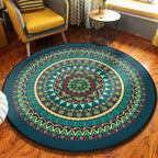 Vintage Southwestern Carpet Light Green Americana Carpet Polyester Machine Washable Carpet for Living Room