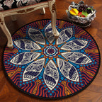 Red and blue Southwestern carpet Polyester Americana rug washable area rug for living room