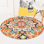 Classic Southwestern Rug Orange Americana Rug Polyester Non-Slip Back Rug for Living Room