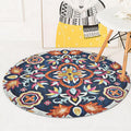 Blue Bedroom Rug Americana Southwestern Rug Polyester Non-Slip Back Rug