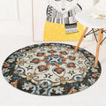 Vintage Southwest Carpet White and Black Tribal Carpet Polyester Non-Slip Backing Area Rug for Bedroom