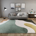 Novelty Living Room Carpet Multicolor Color Stripes Print Rug Polyester Washable Area Rug