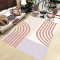 Simple Color Gradient Stripe Print Carpet Colorful New Arrivals Carpet Polyester Washable Carpet for Living Room