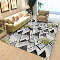Nordic New Arrivals Rug in Ivory Geometry Triangle Print Rug Polyester Washable Rug for Living Room