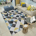 Unique geometric color block print Multicolor Modern rug Polyester Washable rug for bedroom