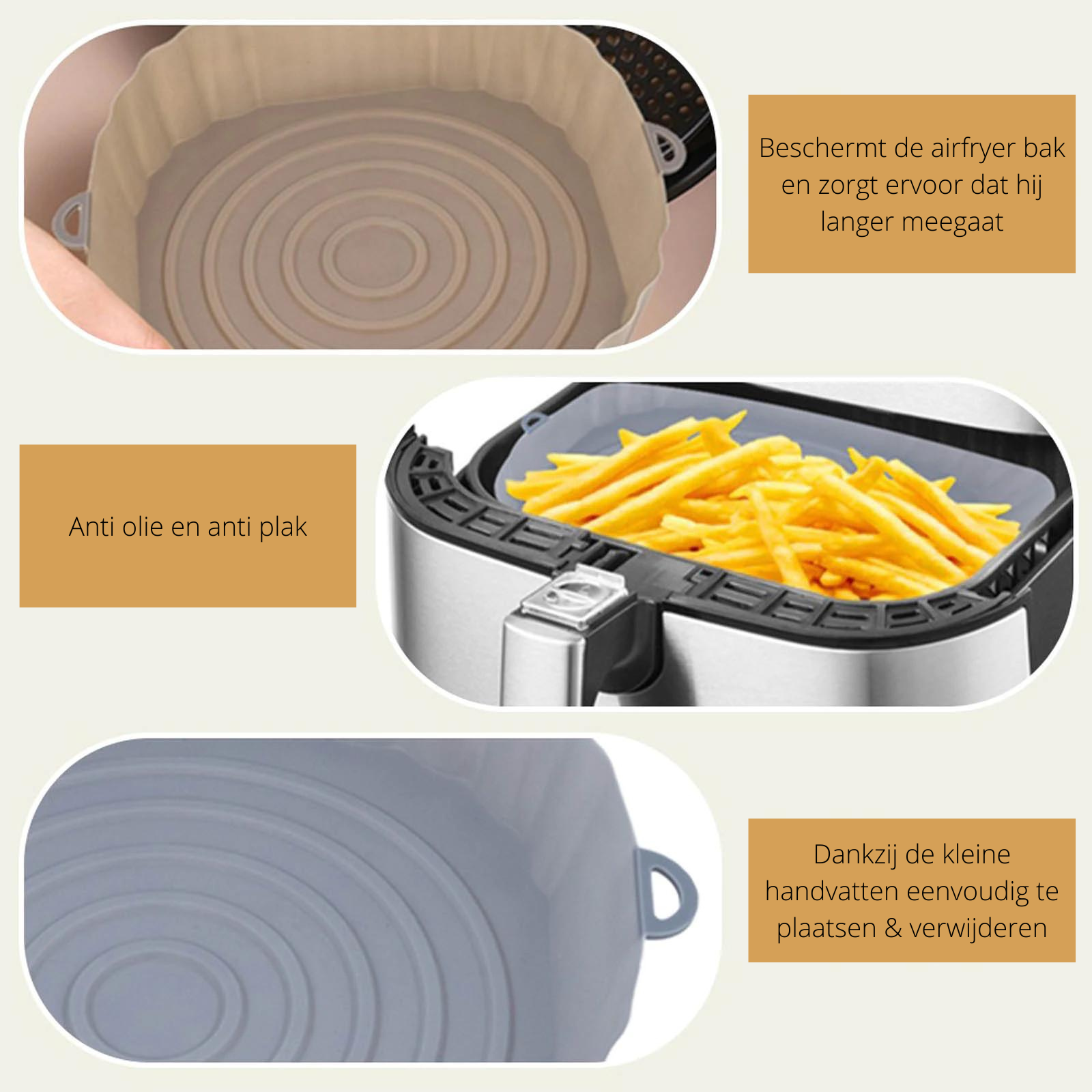 SiliconFry Tray – Reusable Airfryer Mold for Dishwasher