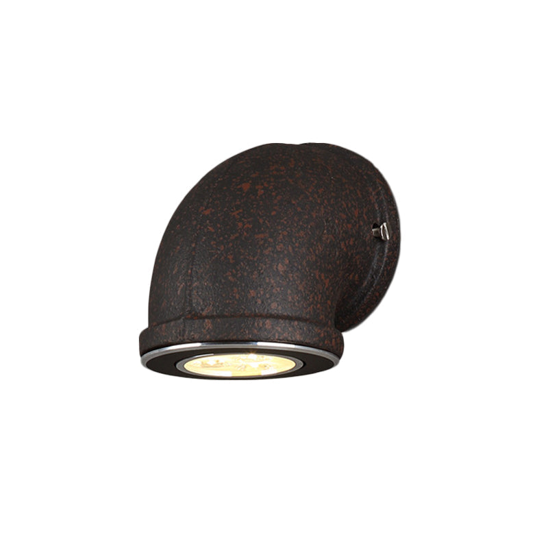 Iron Black Surface Wall Sconce Water Pipe/Cage/Fist-shaped 1-Bulb Industrial Style Wall Mounted Light Fixture