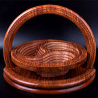 Wooden Fruit Plate | Hand-Carved Serving Tray | Rustic Artisan Design | Sustainable Wood