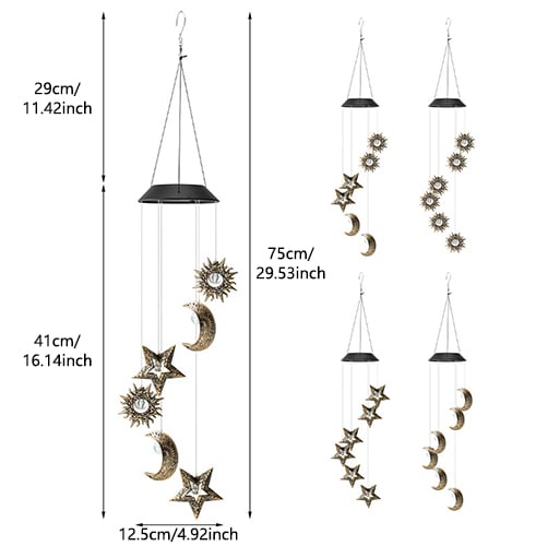 Sun Moon Star Solar Pendant Lights